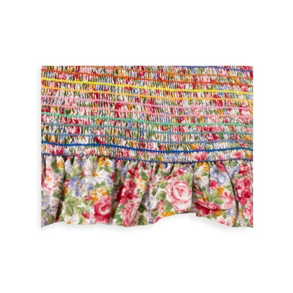 Storia Smocked Floral Sundress SZ L Rainbow Dress - Picture 6 of 8